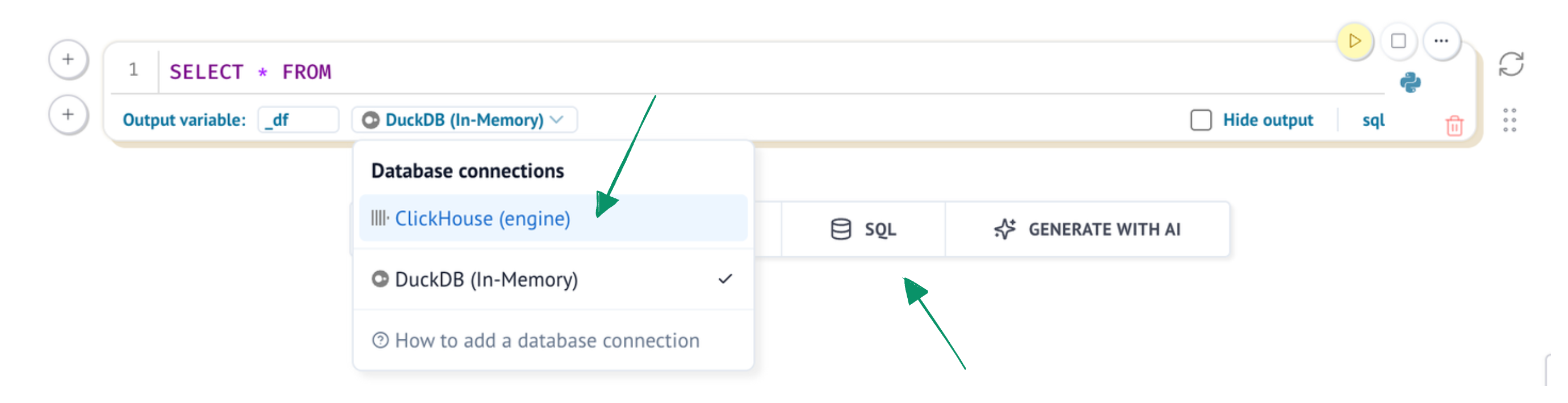 SQL 엔진 선택